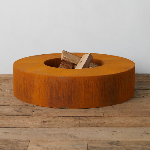 Corten Steel Round Fire Pit Table