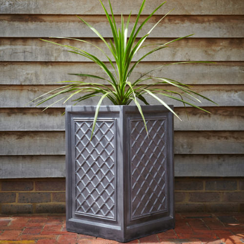 Faux Lead Clayfibre Windsor Tall Planter (38L x 38W x 60Hcm - 8KG)