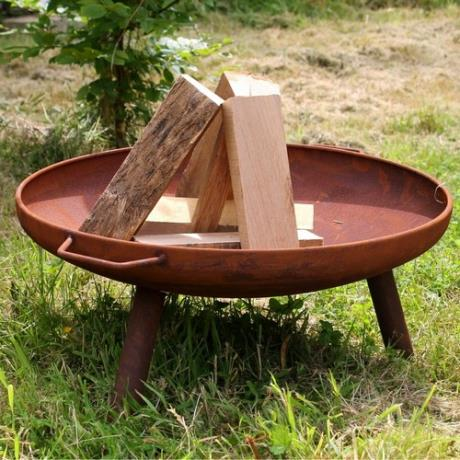 Spark Fire Pit with Legs  (Rust, 80cm)