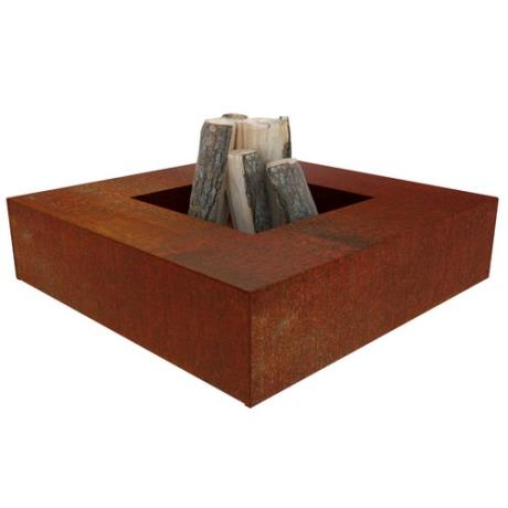 Corten Steel Fire Table  (100 X 100 X 28CM)