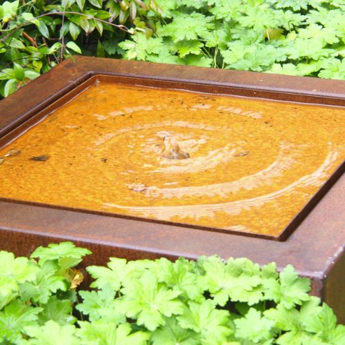 Corten Square Water Table (60 x 60 x 40 (H) cm)