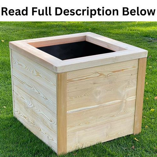 Large Wooden Tree Planter Made of Larch  (120 x 120 x 90cm)