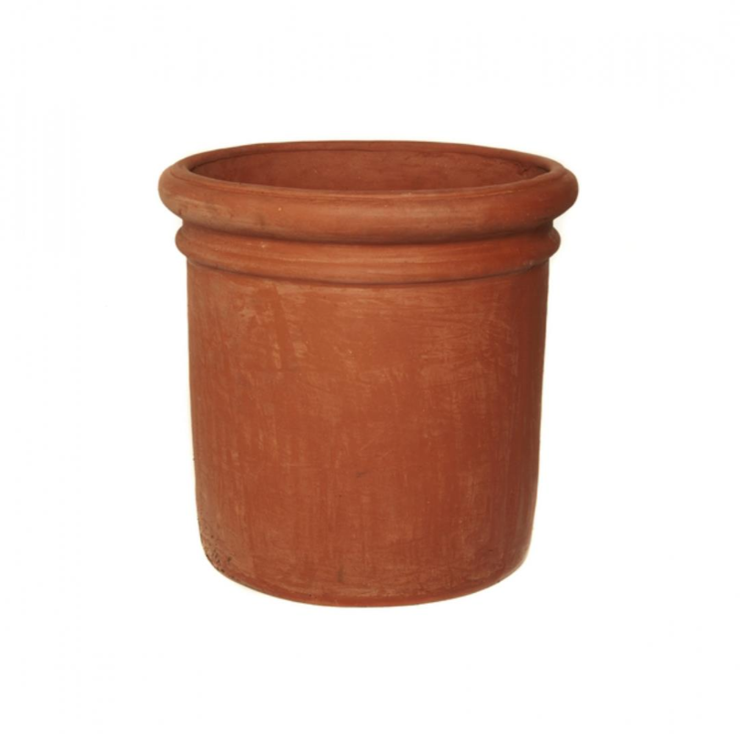 Frost-Resistant Terracotta Fresco Cylinder Planter