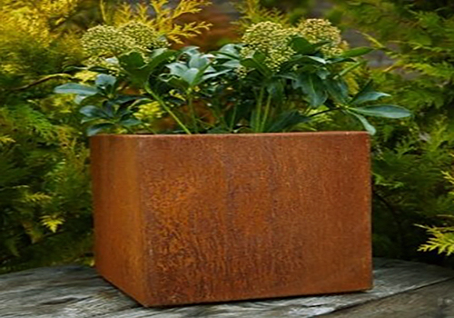 Corten Steel Large Low Cube Planter (100 x 100 x 80cm)