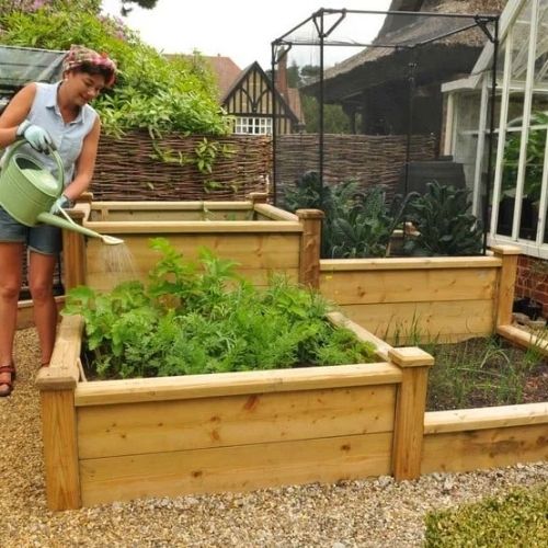 Superior Wooden Raised Beds (4ft x 8ft, 61cm)