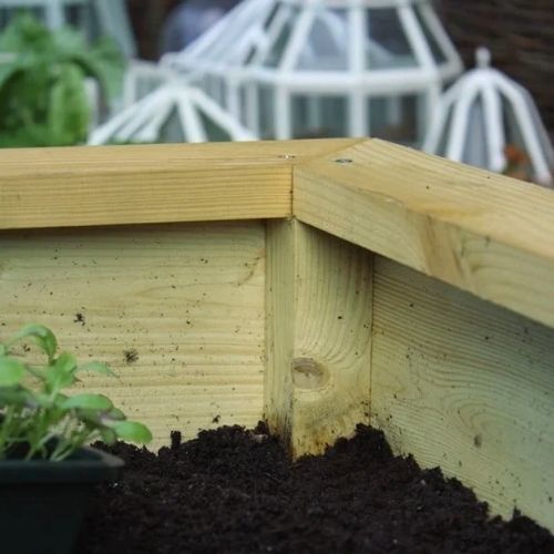 Corner Wooden Raised Bed