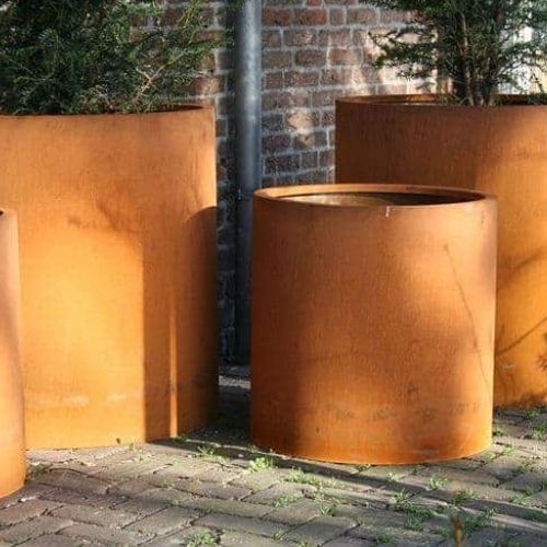 Corten Cylindro Cylinder Planter (60Ø x 60cm)