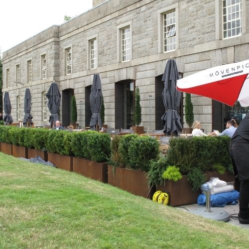 Corten Barrier Trough Planters 100 x 50 x 40 (H) cm