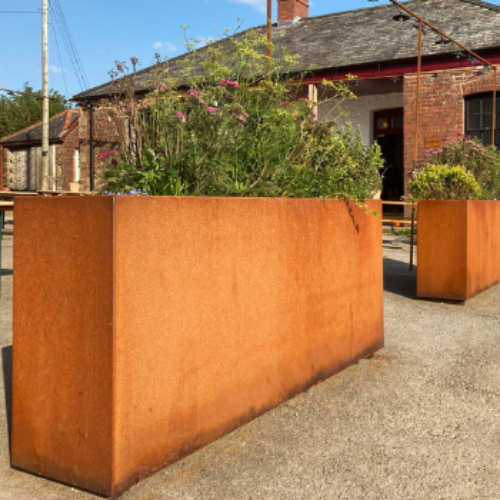 Corten Barrier Planters