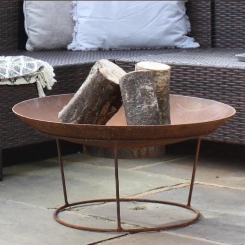 Corten Steel Curved Fire Bowl (60 cm)