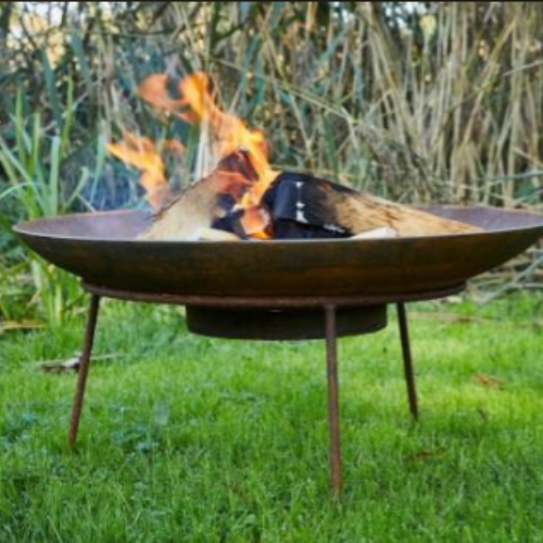 Corten Steel Curved Fire Bowl (60 cm)