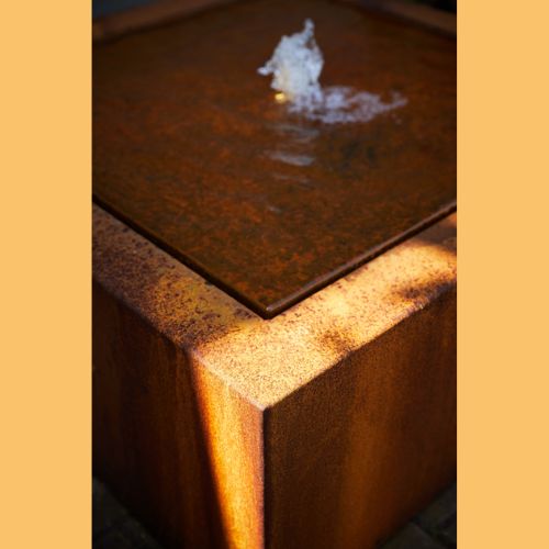 Corten Square Water Table (60 x 60 x 40 cm)