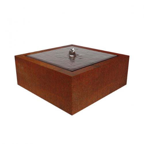 Corten Square Water Table (60 x 60 x 40 (H) cm)