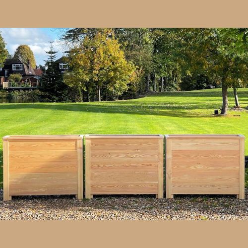 Wooden Balcony Narrow Planters