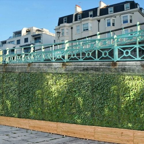 Wooden Larch Troughs for Green Screens without Posts (132L x 60D x 50H cm, No Staining)