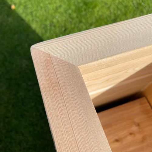 Wooden Larch Troughs for Green Screens without Posts (132L x 60D x 50H cm, No Staining)