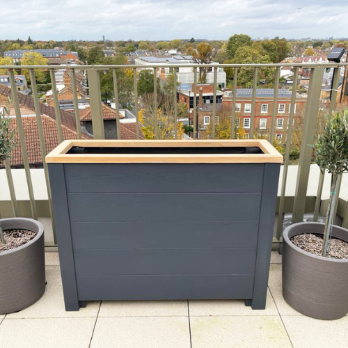 Wooden Balcony Narrow Planters  (80 x 35 x 60 cm)