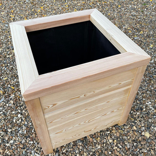 Large Wooden Tree Planter Made of Larch  (120 x 120 x 90cm)