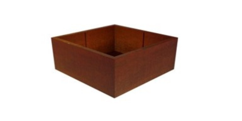 Corten Steel Rectan Low Cube Planter (80 x 80 x 40cm)