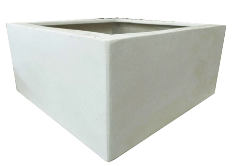 Polystone Low Cube Planter (Grey, 70L x 70W x 30Hcm)