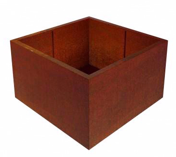 Corten Steel Large Low Cube Planter (100 x 100 x 80cm)