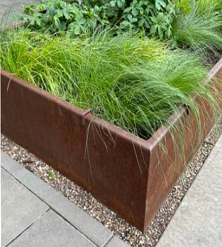 Corten Steel Large Low Cube Planter (100 x 100 x 80cm)