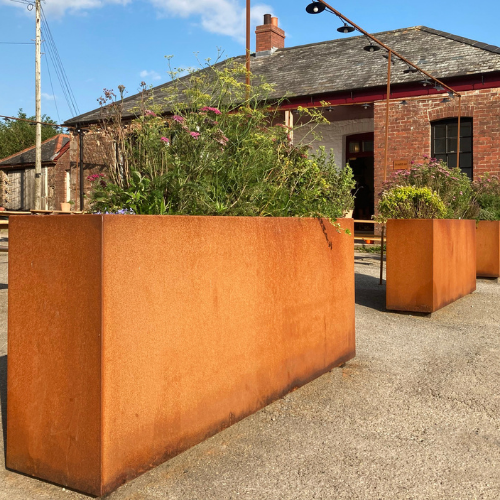 Corten Trough Planters 90 x 30 x 80 cm