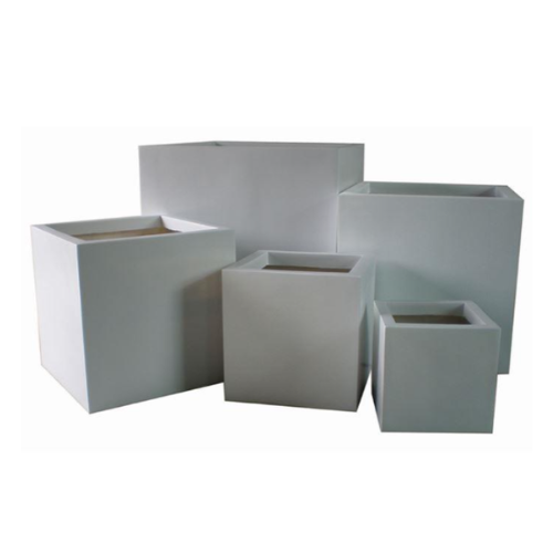 Fibrestone Box Planter (75 x 75 x 75cm, Grey)