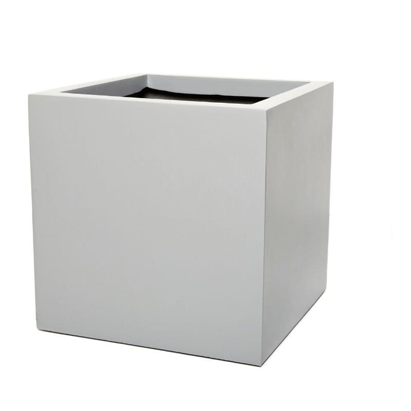 Fibrestone Contemporary Box Planter (50 x 50 x 50cm, White)