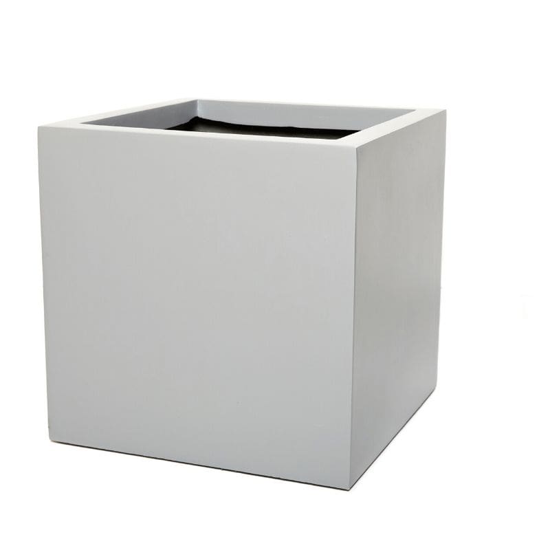 Fibrestone Contemporary Box Planter (60 x 60 x 60cm, White)