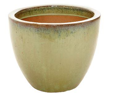 Glazed Egg Pot Planter (Olive Green)