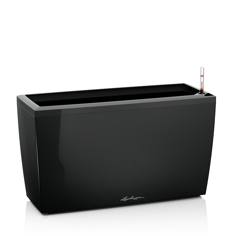 Lechuza CARARO Self Watering Planters  (Black High Gloss)
