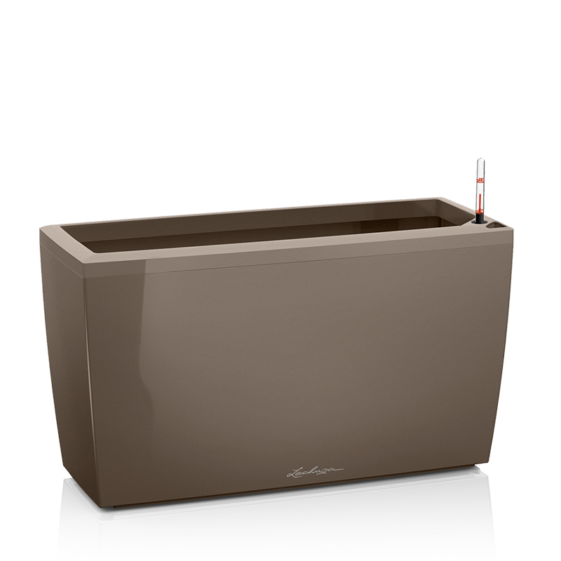 Lechuza CARARO Self Watering Planters  (Shiny Taupe)