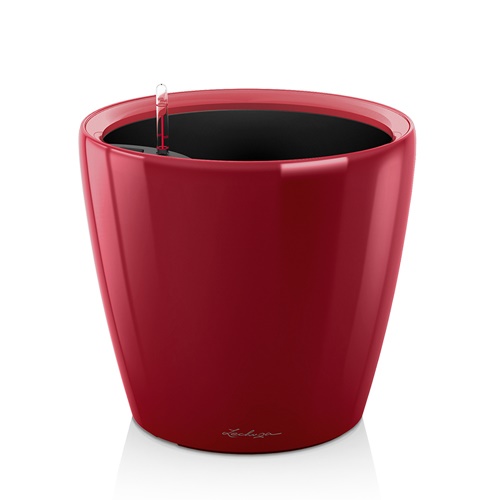 Lechuza CLASSICO LS PREMIUM Self-Watering Planter  (Scarlet Red High-Gloss, CLASSICO LS 43)