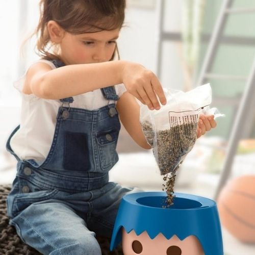 Lechuza OJO Planting Flower Pots for Children  (Ruby Pink)