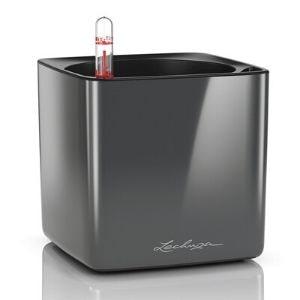 Lechuza TABLE Cube Glossy (CUBE Glossy 14, Charcoal High Gloss)