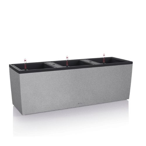 Lechuza TRIO Stone Self Watering Trough (Stone Grey)