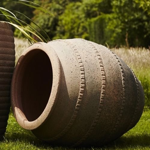 Old Ironstone Old Urn Planter (79 x 70 x 70 cm)