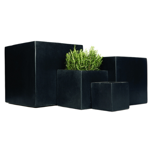 Polystone Cubic Planter (Slate Black, 70 x 70 x 50 cm)