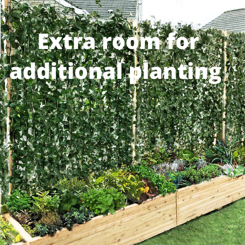 Wooden Larch Trough for Green Screens with posts