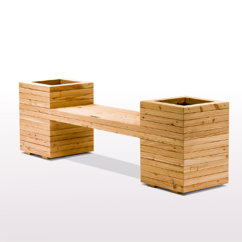 Wooden Planter Bench